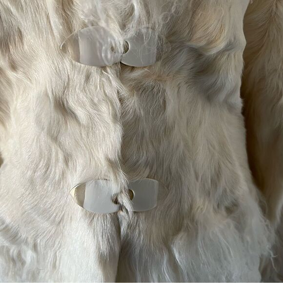 NWT vintage Marciano fur coat sz M in cream/ivory/white real fur - Picture 7 of 16